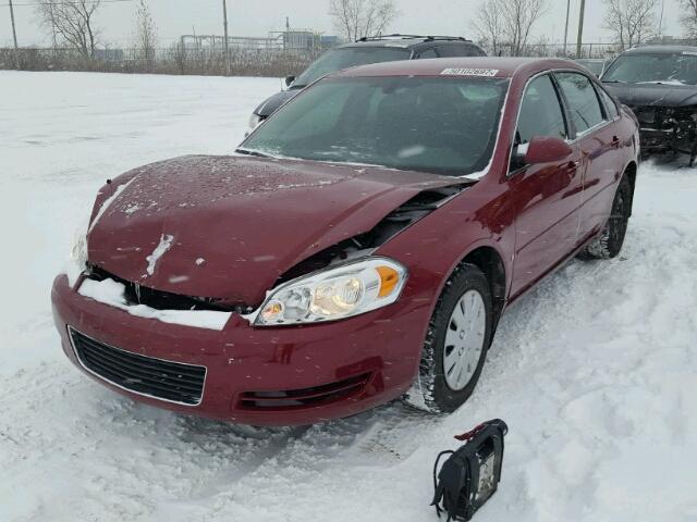 2G1WT58N769368309 - 2006 CHEVROLET IMPALA LT RED photo 2