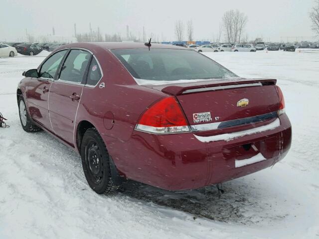 2G1WT58N769368309 - 2006 CHEVROLET IMPALA LT RED photo 3