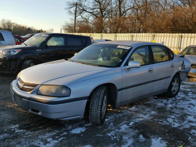 2G1WF52K439331087 - 2003 CHEVROLET IMPALA SILVER photo 2