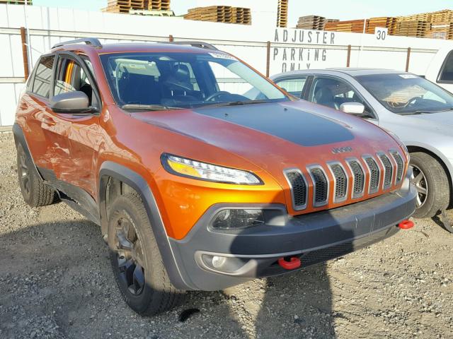 1C4PJMBS5GW305695 - 2016 JEEP CHEROKEE T ORANGE photo 1