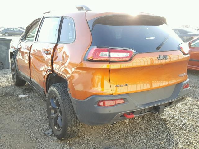 1C4PJMBS5GW305695 - 2016 JEEP CHEROKEE T ORANGE photo 3