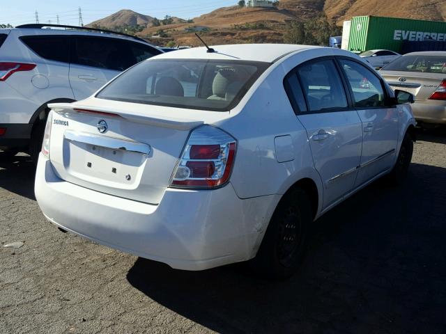 3N1AB6APXCL730053 - 2012 NISSAN SENTRA 2.0 WHITE photo 4