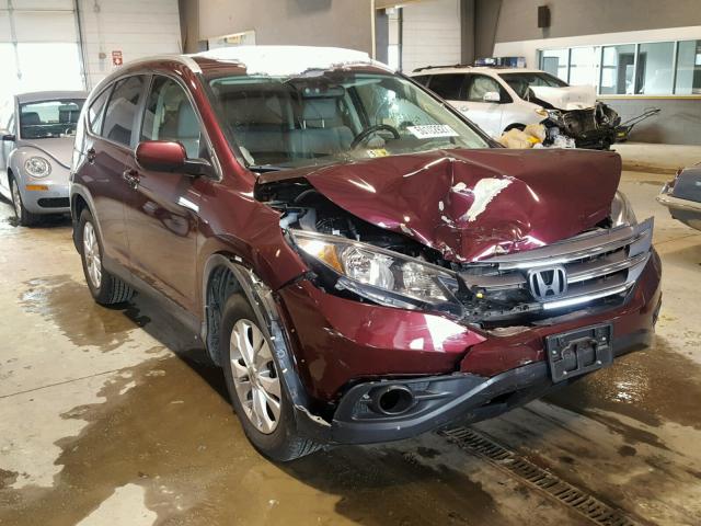 5J6RM4H7XDL031131 - 2013 HONDA CR-V EXL MAROON photo 1