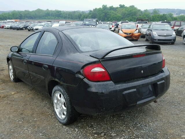 1B3ES56C14D643259 - 2004 DODGE NEON SXT BLACK photo 3