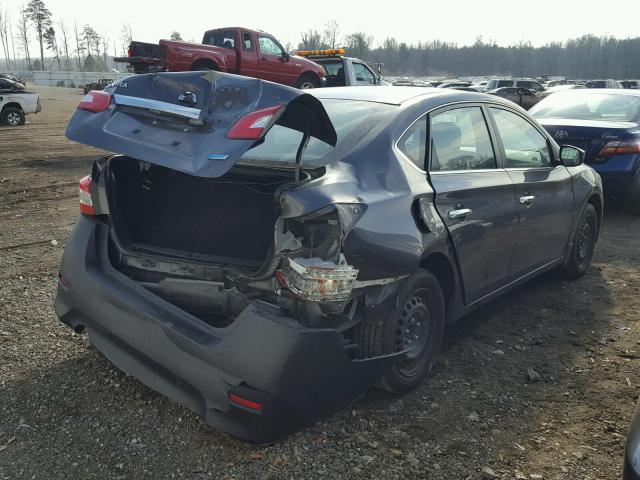 3N1AB7AP0DL626100 - 2013 NISSAN SENTRA S GRAY photo 4