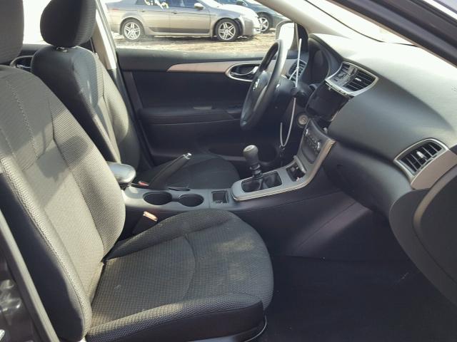 3N1AB7AP0DL626100 - 2013 NISSAN SENTRA S GRAY photo 5