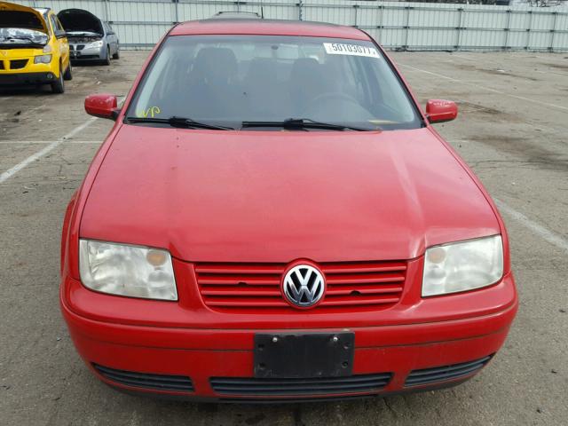 3VWSK69M23M159435 - 2003 VOLKSWAGEN JETTA GLS RED photo 9