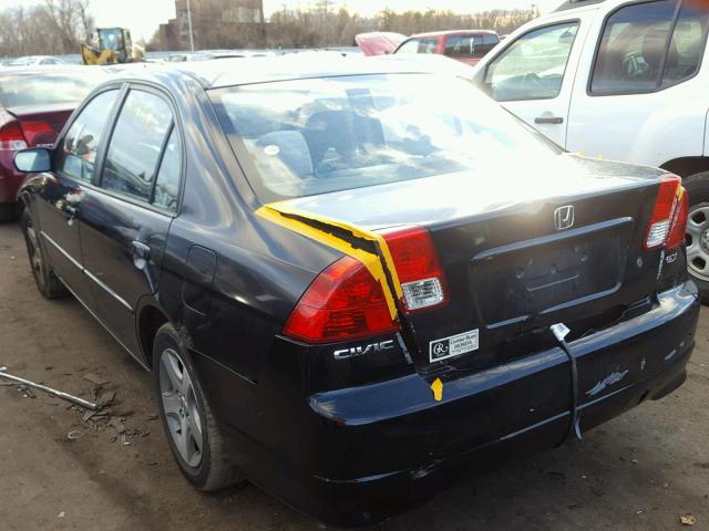 2HGES267X4H508706 - 2004 HONDA CIVIC EX BLACK photo 3