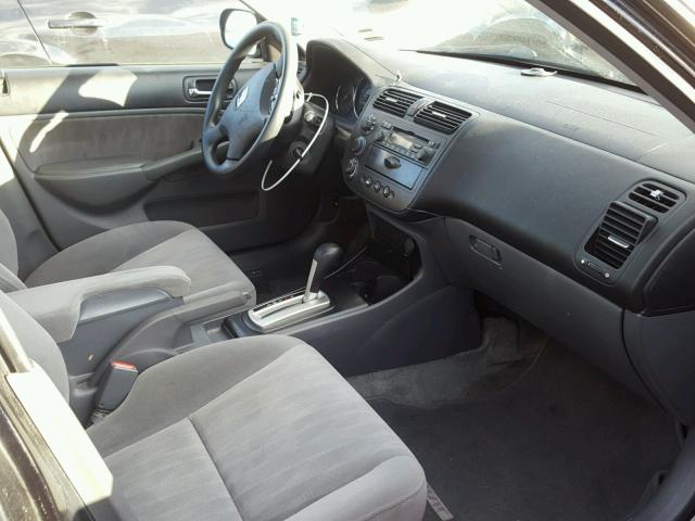 2HGES267X4H508706 - 2004 HONDA CIVIC EX BLACK photo 5