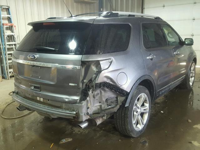 1FM5K8F87DGC91665 - 2013 FORD EXPLORER L CHARCOAL photo 4