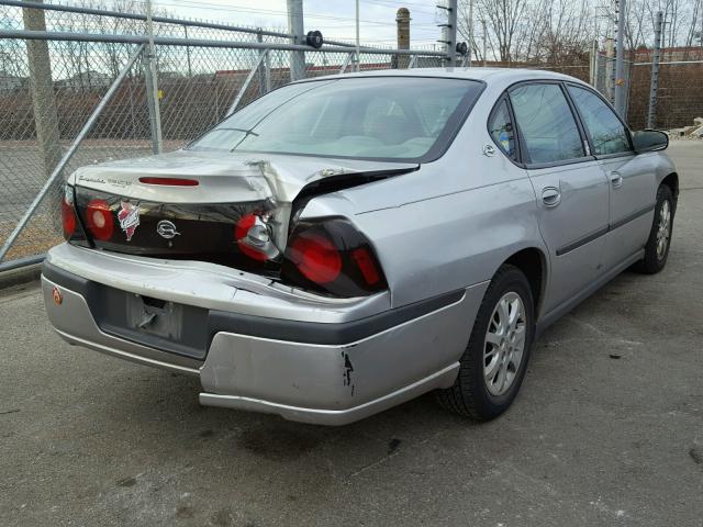 2G1WF52EX59156969 - 2005 CHEVROLET IMPALA SILVER photo 4