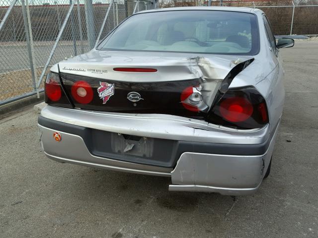 2G1WF52EX59156969 - 2005 CHEVROLET IMPALA SILVER photo 9