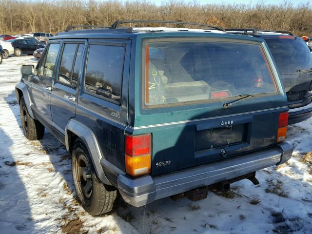 1J4FJ78S3TL188113 - 1996 JEEP CHEROKEE GREEN photo 3