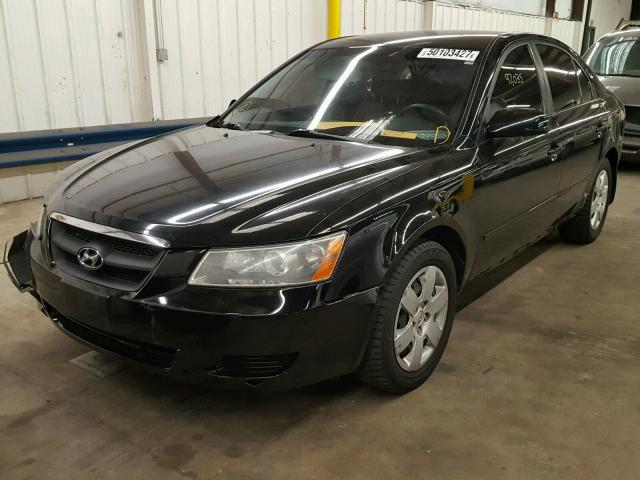 5NPET46C38H352140 - 2008 HYUNDAI SONATA GLS BLACK photo 2