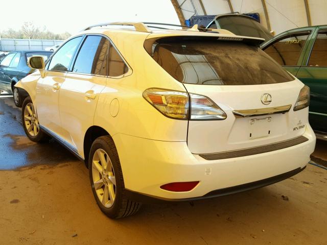 2T2BK1BA9CC148524 - 2012 LEXUS RX 350 WHITE photo 3