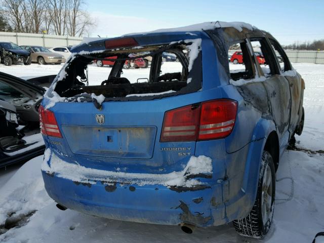 3D4GG57V69T586649 - 2009 DODGE JOURNEY SX BLUE photo 4