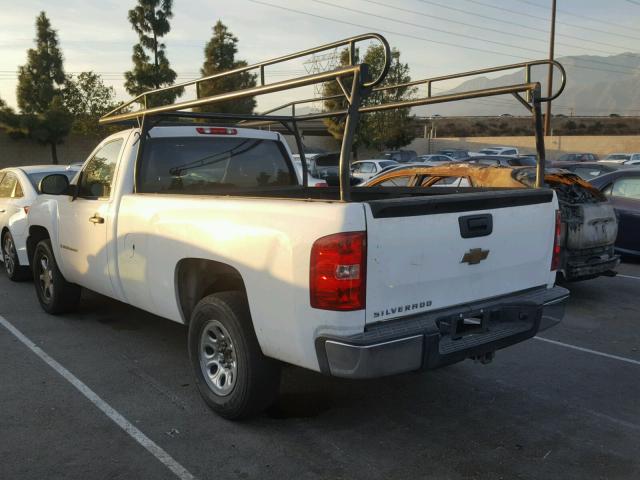 1GCEC14C57Z651766 - 2007 CHEVROLET SILVERADO WHITE photo 3