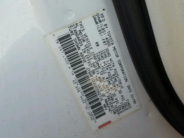 JT6HF10U6X0060716 - 1999 LEXUS RX 300 TWO TONE photo 10