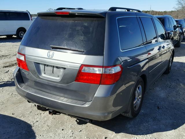 5FNRL387X7B093767 - 2007 HONDA ODYSSEY EX GRAY photo 4