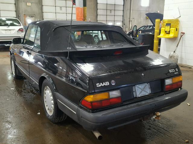 YS3AK75E4M7020155 - 1991 SAAB 900 S BLACK photo 3