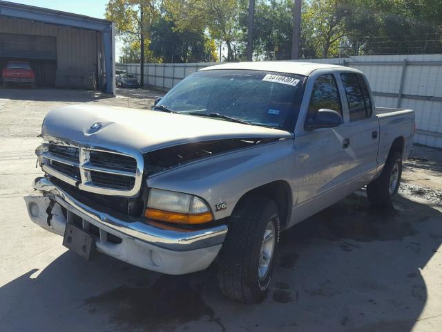 1B7GL2AX3YS764387 - 2000 DODGE DAKOTA QUA SILVER photo 2