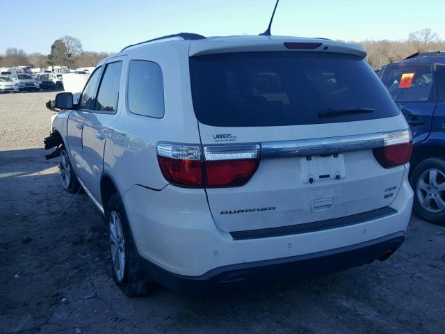 1C4RDHDG1CC191271 - 2012 DODGE DURANGO CR WHITE photo 3