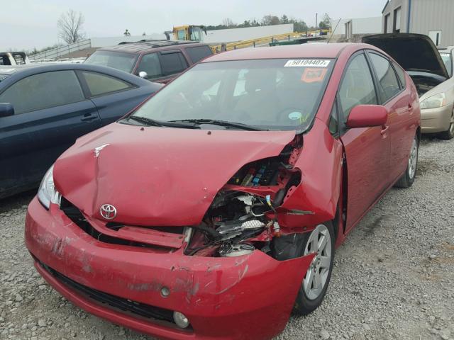 JTDKB20U687756727 - 2008 TOYOTA PRIUS RED photo 2