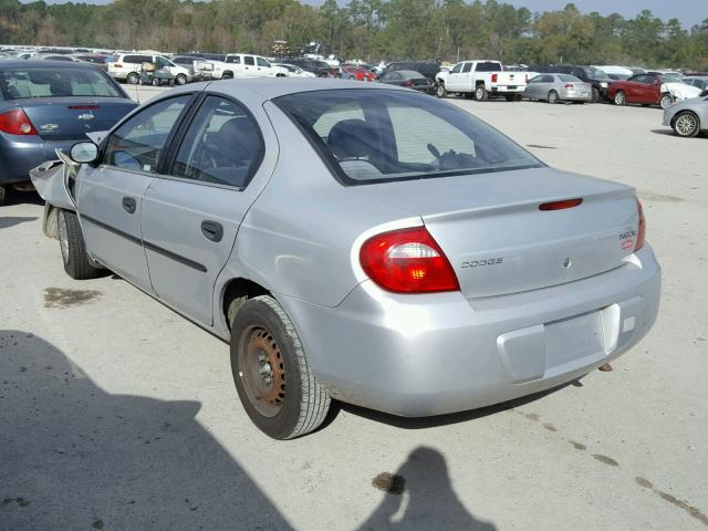 1B3ES26C44D551724 - 2004 DODGE NEON BASE SILVER photo 3