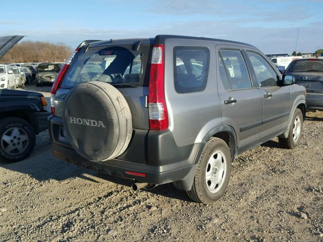 JHLRD68506C015980 - 2006 HONDA CR-V LX GRAY photo 4