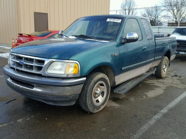 1FTEX17L1VNC74406 - 1997 FORD F150 GREEN photo 2