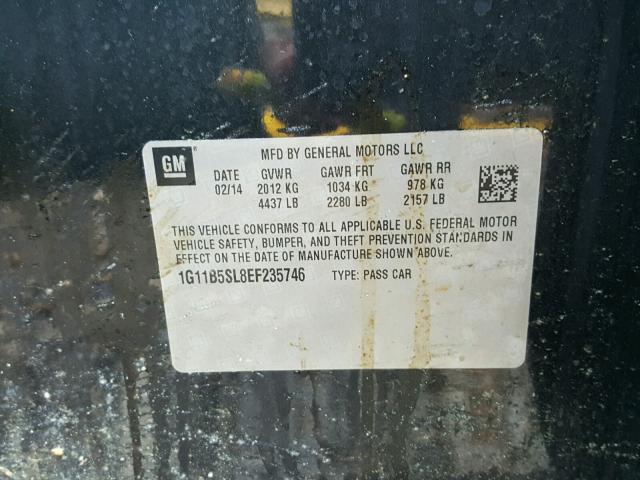 1G11B5SL8EF235746 - 2014 CHEVROLET MALIBU LS 黑色 照片 10