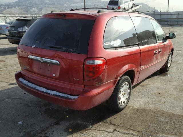 2C4GP44362R595418 - 2002 CHRYSLER TOWN & COU RED photo 4