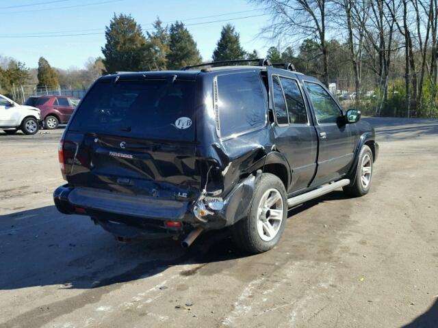 JN8DR09X22W659323 - 2002 NISSAN PATHFINDER BLACK photo 4