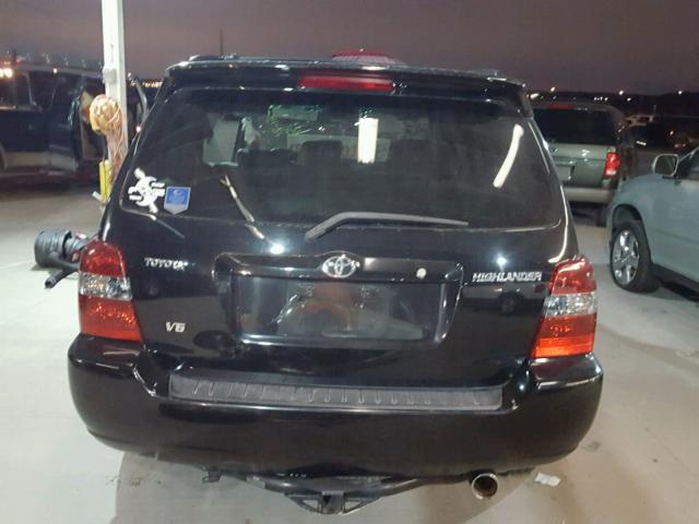 JTEDP21A350056940 - 2005 TOYOTA HIGHLANDER BLACK photo 10