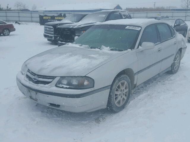 2G1WF55E429141083 - 2002 CHEVROLET IMPALA SILVER photo 2