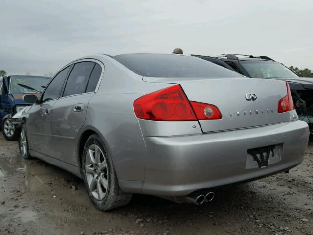 JNKCV51E95M202761 - 2005 INFINITI G35 SILVER photo 3