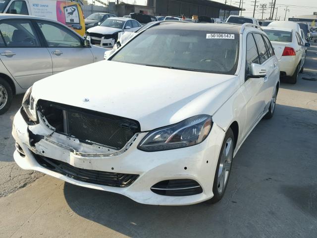 WDDHH8JB9EA880522 - 2014 MERCEDES-BENZ E 350 4MAT WHITE photo 2