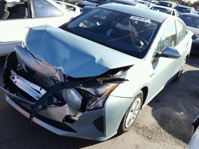 JTDKBRFU5H3031725 - 2017 TOYOTA PRIUS TEAL photo 2