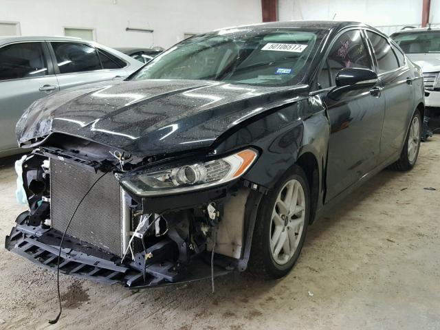 3FA6P0H70ER365461 - 2014 FORD FUSION SE BLACK photo 2