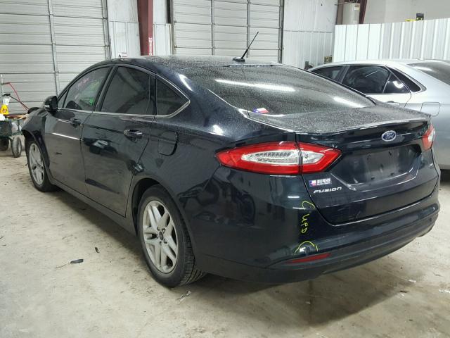 3FA6P0H70ER365461 - 2014 FORD FUSION SE BLACK photo 3