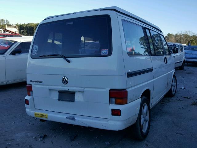 WV2NB47062H023821 - 2002 VOLKSWAGEN EUROVAN MV WHITE photo 4