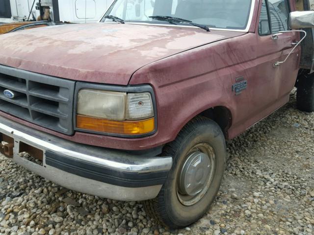 2FTHF25C5PCB25627 - 1993 FORD F250 MAROON photo 9