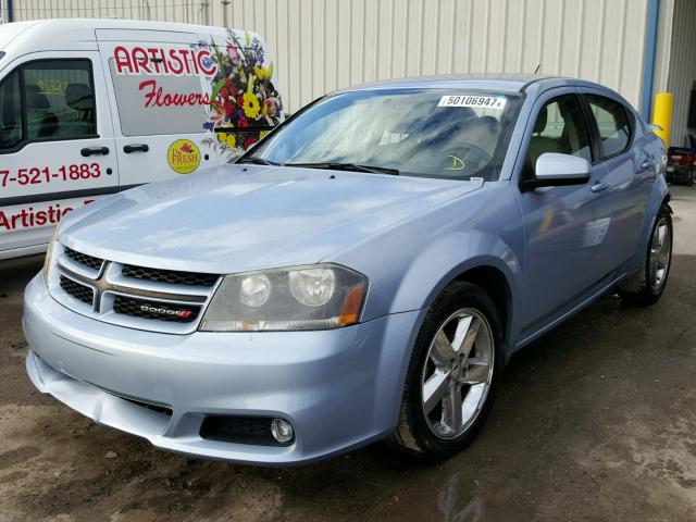 1C3CDZCG3DN583742 - 2013 DODGE AVENGER SX BLUE photo 2