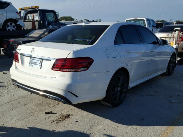 WDDHF5KB5EA830669 - 2014 MERCEDES-BENZ E 350 WHITE photo 4