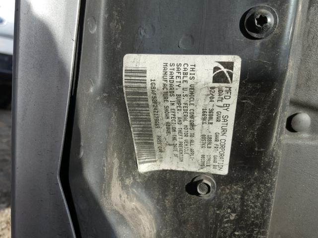 1G8AF52F24Z179669 - 2004 SATURN ION LEVEL GRAY photo 10