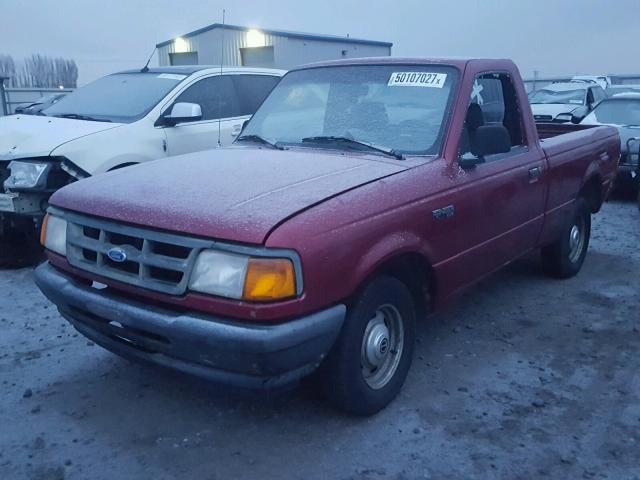 1FTCR10A0PTA27712 - 1993 FORD RANGER RED photo 2