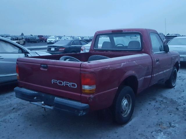 1FTCR10A0PTA27712 - 1993 FORD RANGER RED photo 4