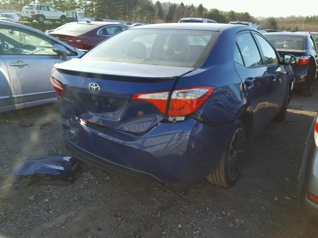 2T1BURHE6EC024950 - 2014 TOYOTA COROLLA L BLUE photo 4