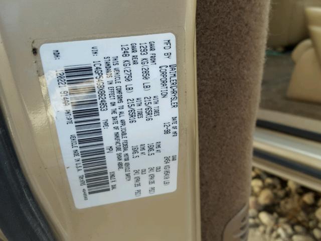 1C4GP54G8XB624853 - 1999 CHRYSLER TOWN & COU Qızıl foto 10