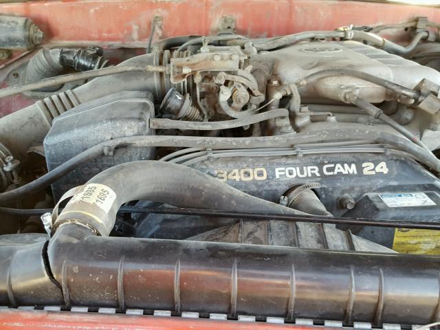 5TEWN72N3YZ703438 - 2000 TOYOTA TACOMA XTR RED photo 7